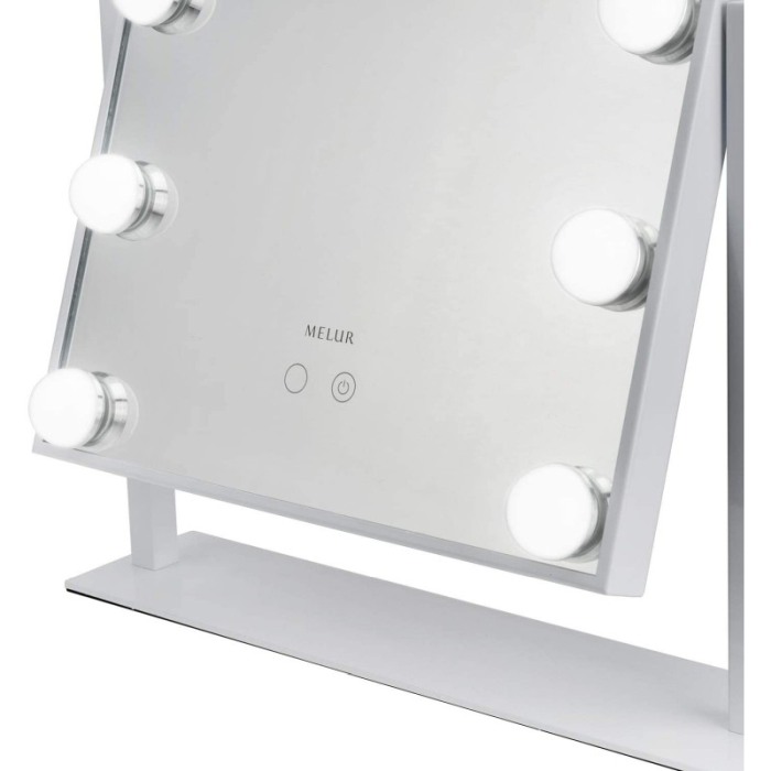 Oglinda Hollywood machiaj cu suport, luminata cu 9 LED-uri, modul 3 culori, intensificator lumina, 30 cm, Doty® [8]
