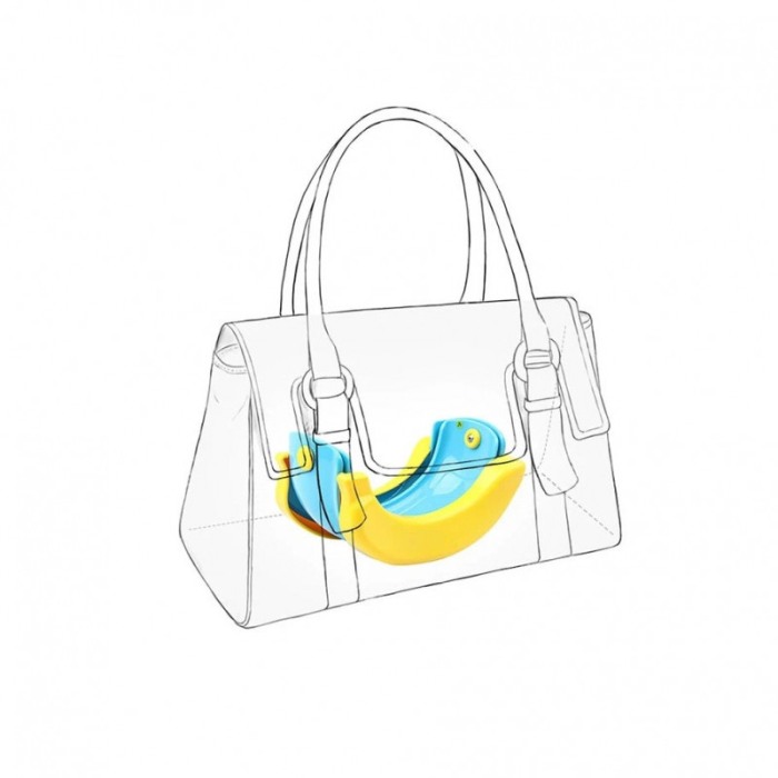 Olita Banana Fold, portabila, pliabila, usor de utilizat si curatat, 1-5 ani, albastru/galben [3]