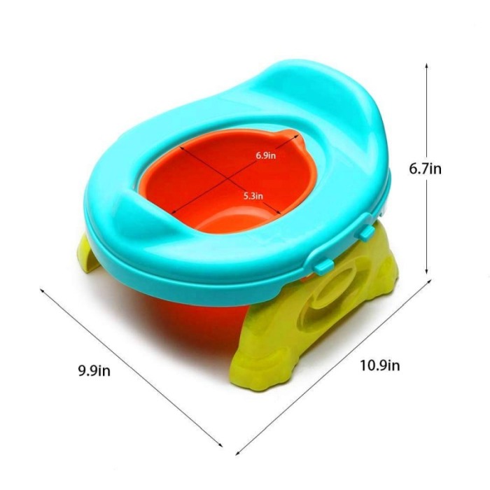 Olita portabila 2 in 1 ,reductor wc si olita,usor de asamblat,usor de depozitat,multicolor, doty [2]
