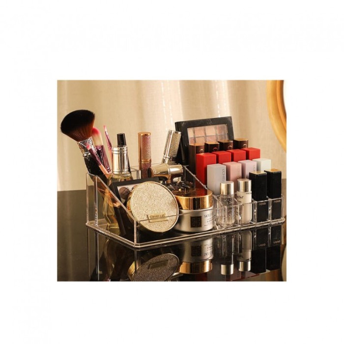 Organizator accesorii cosmetice Make up Wardrobe, format din 2 parti, 5 sertare si 16 compartimente, 24x19 cm [2]