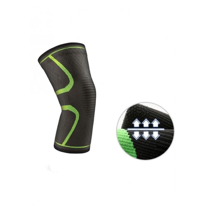 Orteza pentru genunchi SafeKnee, sustine genunchiul, reduce durerea, elastica, gri/verde, Doty® [3]