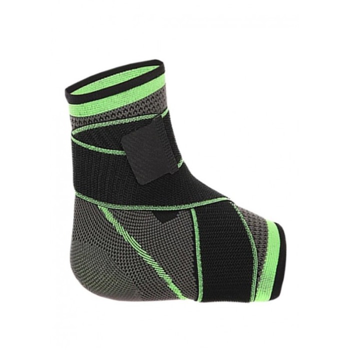 Orteza pentru glezna AnkleSupport Doty.ro®, cu bretele elastice, ajustabila, marime universala, negru/verde [4]