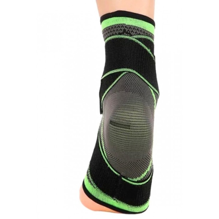 Orteza pentru glezna AnkleSupport Doty.ro®, cu bretele elastice, ajustabila, marime universala, negru/verde [8]