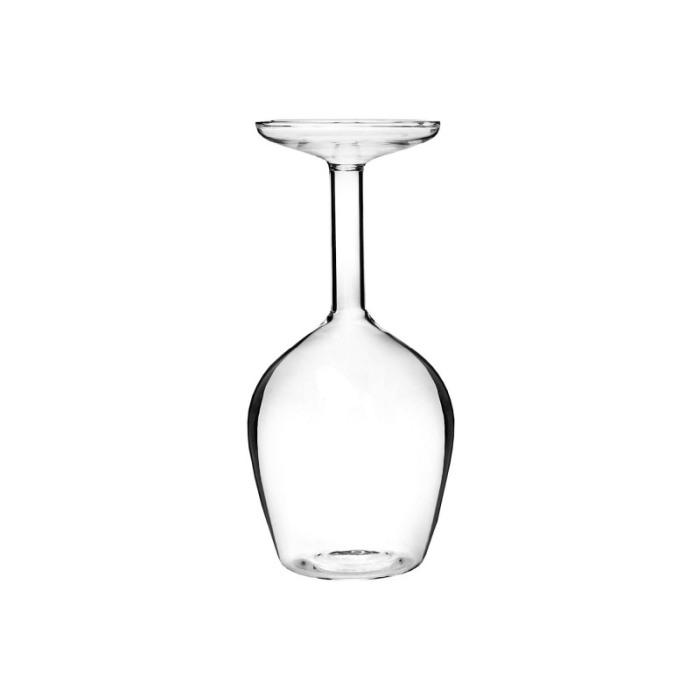 Pahar Reverse Drink, design creativ, cu susul in jos, 350 ml, sticla, transparent [5]