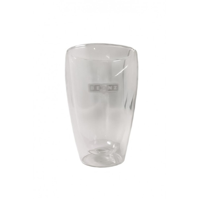 Pahar termorezistent cu perete dublu din sticla BeanzSip Doty®, 180 ml, estetica atractiva, aspect transparent, 12x8 cm [3]