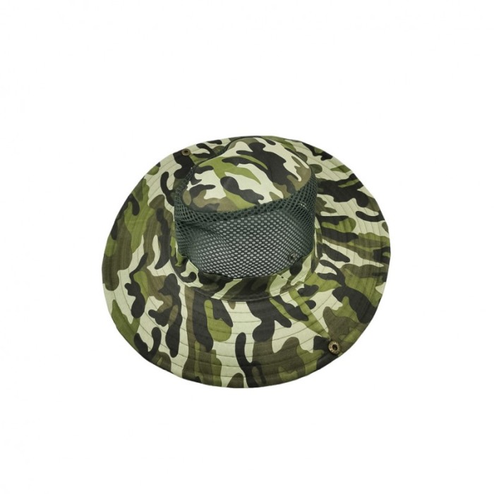 Palarie pescuit sau vanatoare, din poliester, cu snur, model camuflaj, 50x11 cm, verde, Doty®️ [3]