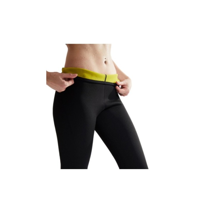 Pantaloni sport pentru femei Sauna Shape,negru/galben, marime M [1]