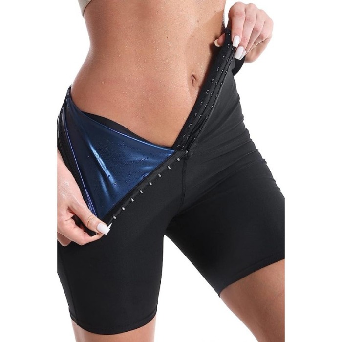 Pantaloni sport pentru femei SaunaSlim, din neopren, efect de sauna, talie inalta, marime S/M, negru, Doty®️ [6]