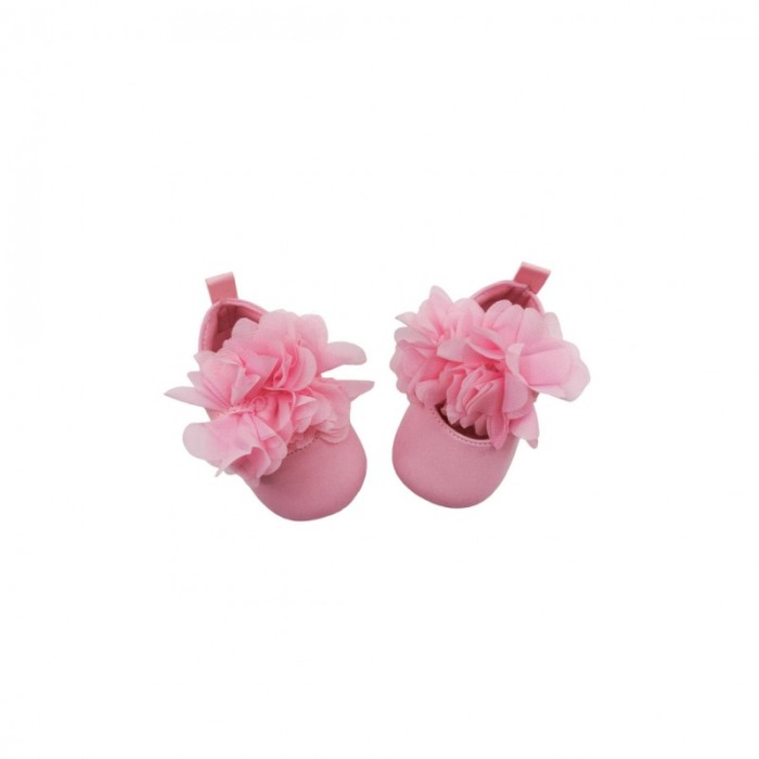 Pantofi pentru copii BowModel, din material textil prindere cu scai, roz, marime 17, model cu funda, Doty® [2]
