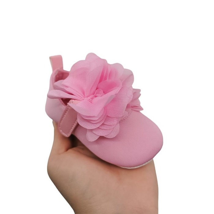 Pantofi pentru copii BowModel, din material textil prindere cu scai, roz, marime 17, model cu funda, Doty® [4]