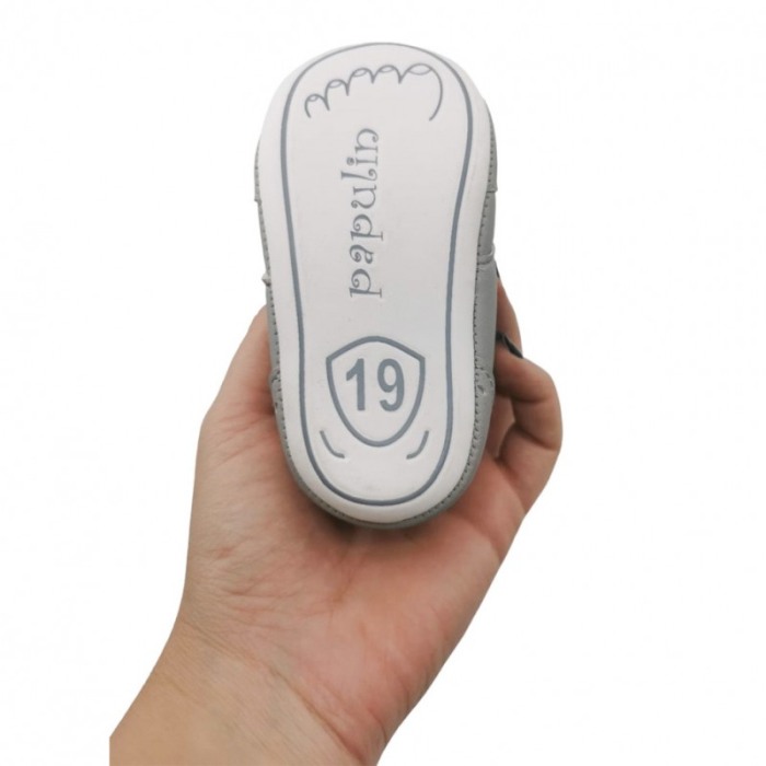 Pantofi pentru copii BowModel, din material textil prindere cu scai, roz, marime 17, model cu funda, Doty® [5]