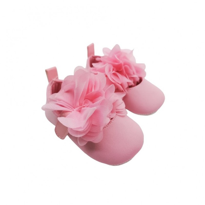 Pantofi pentru copii BowModel, din material textil prindere cu scai, roz, marime 17, model cu funda, Doty® [3]