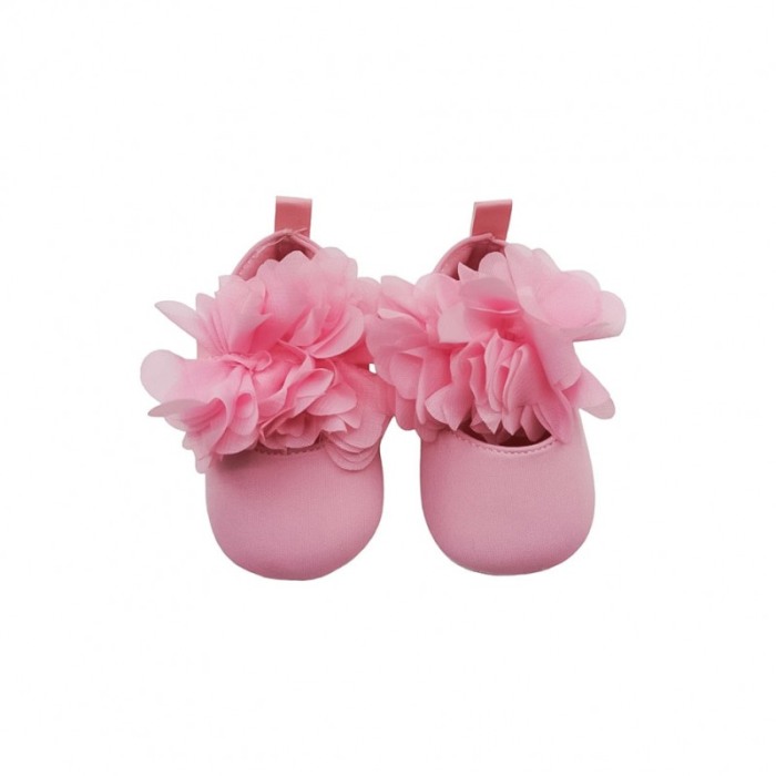 Pantofi pentru copii BowModel, din material textil prindere cu scai, roz, marime 17, model cu funda, Doty® [1]