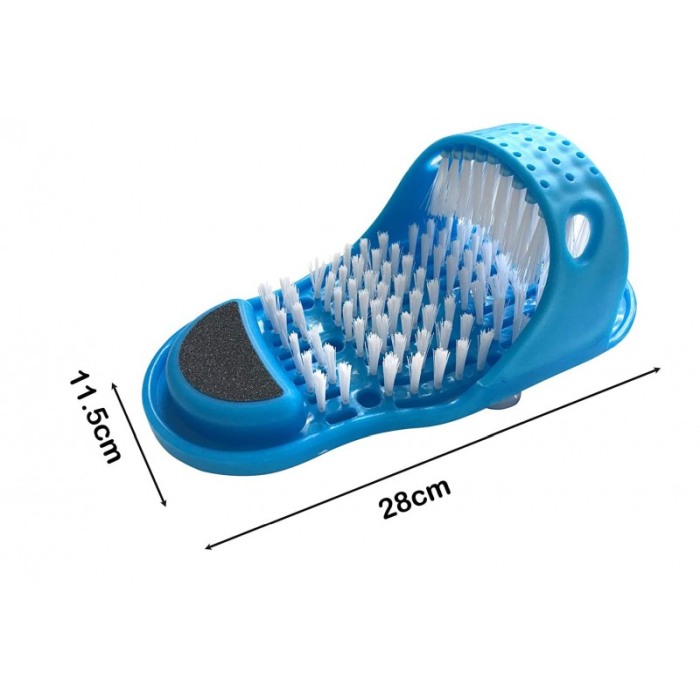Papuc Happy Feet pentru spalat si masat picioare,perie, piatra ponce, usor si eficient,marime universala, albastru,doty [6]