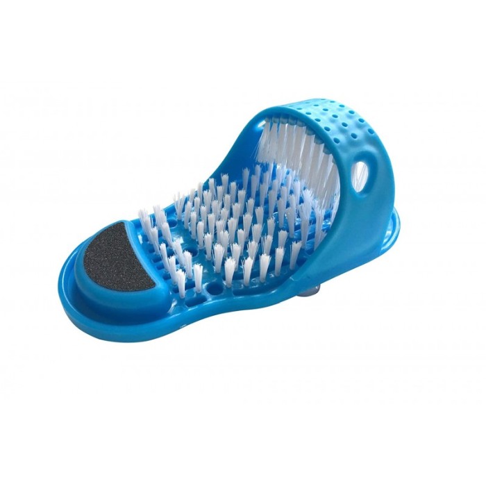 Papuc Happy Feet pentru spalat si masat picioare,perie, piatra ponce, usor si eficient,marime universala, albastru,doty [3]