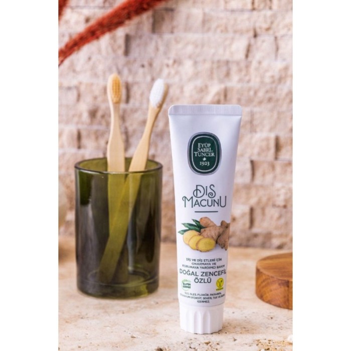 Pasta de dinti Eyup Sabri Tuncer, din ghimbir, proprietati antinflamatorii/antibacteriene, vegana, fara fluor, 90 ml [4]