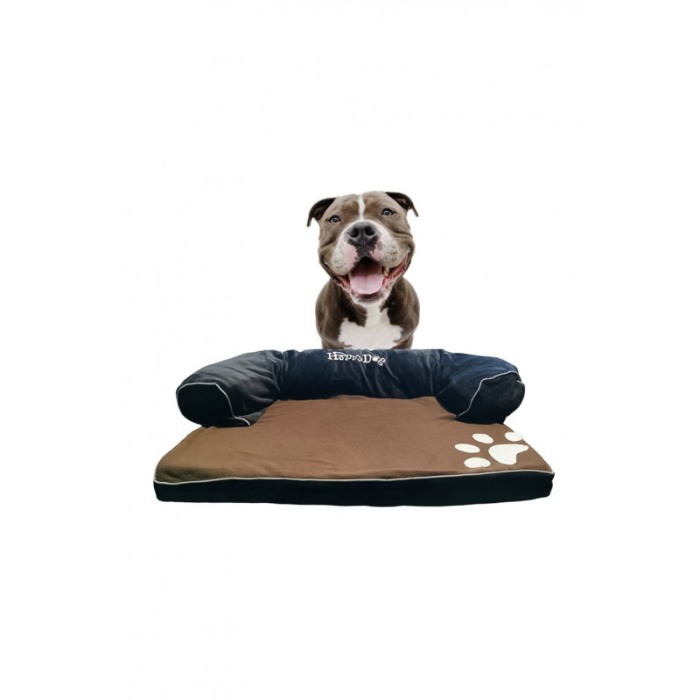 Pat pentru caini sau pisici de talie mica/medie SofaPet Doty®, husa detasabila, confortabil, tip canapea, antiderapant, maro [7]