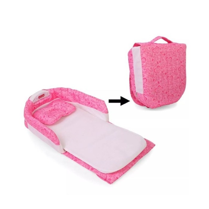 Patut bebe portabil , pliere tip geanta, usor de transportat, efecte sonore, roz,doty [4]