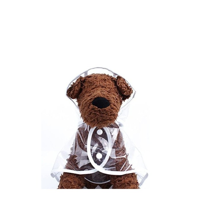 Pelerina de ploaie Inky Doggo ,pentru animalele de companie de talie mica, 25 cm , alb [1]