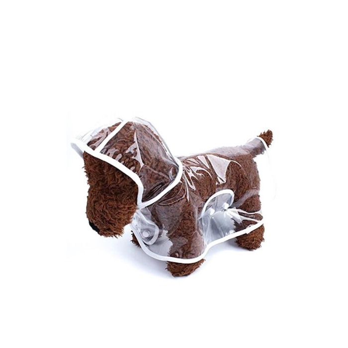 Pelerina de ploaie Inky Doggo ,pentru animalele de companie de talie mica, 25 cm , alb [6]