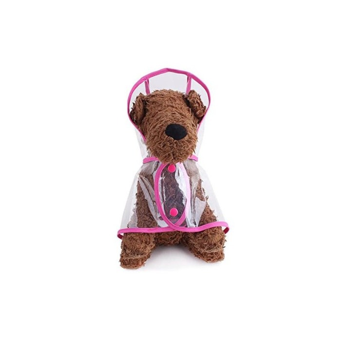 Pelerina de ploaie Inky Doggo ,pentru animalele de companie de talie mica, 25 cm , roz [2]