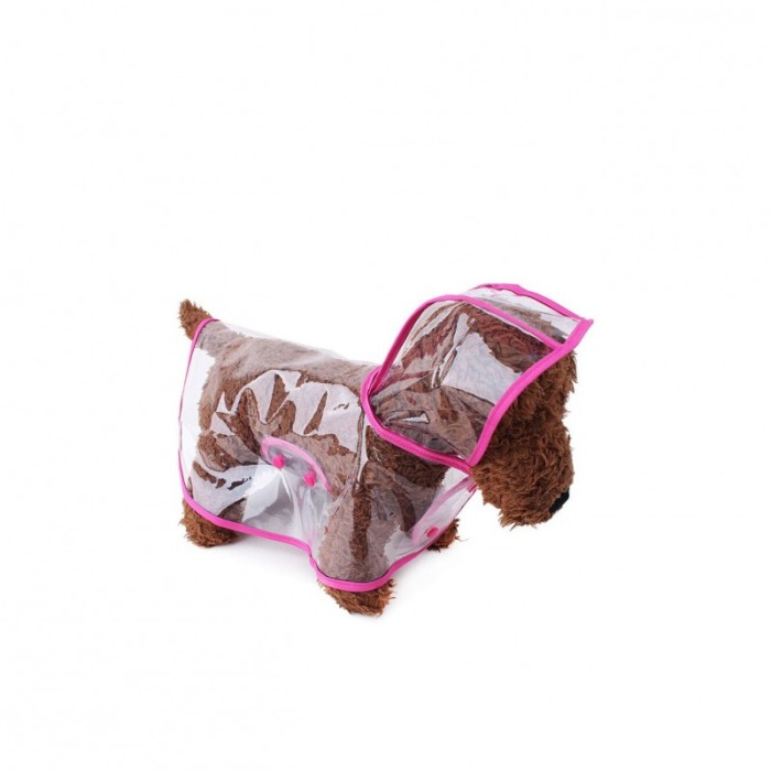 Pelerina de ploaie Inky Doggo ,pentru animalele de companie de talie mica, 25 cm , roz [5]