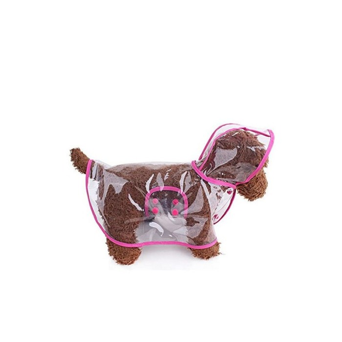 Pelerina de ploaie Inky Doggo ,pentru animalele de companie de talie mica, 25 cm , roz [1]