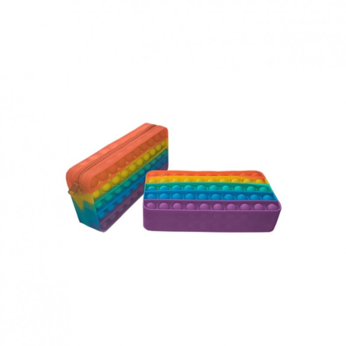 Penar Rainbow Pop, practic si interactiv, silicon, 20 x 10 cm ,inchidere cu fermoar, multicolor [4]