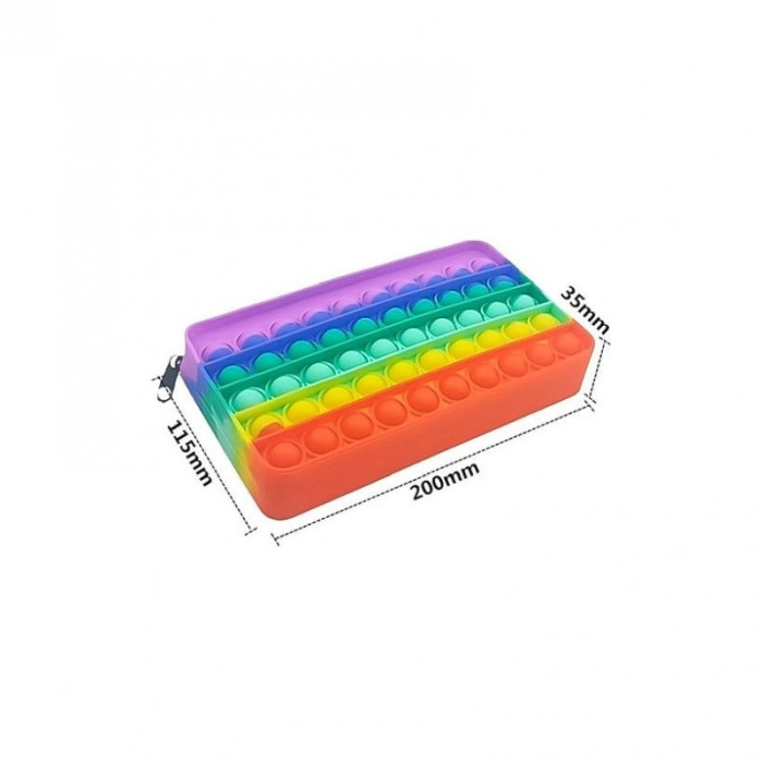 Penar Rainbow Pop, practic si interactiv, silicon, 20 x 10 cm ,inchidere cu fermoar, multicolor [5]