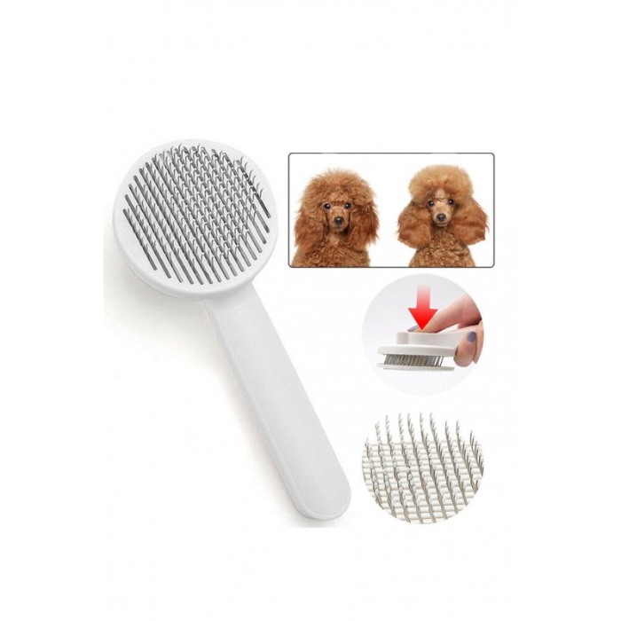 Perie AutoKitty pentru pisici, compacta si practica, usor de curatat, alb, 19x9 cm [2]