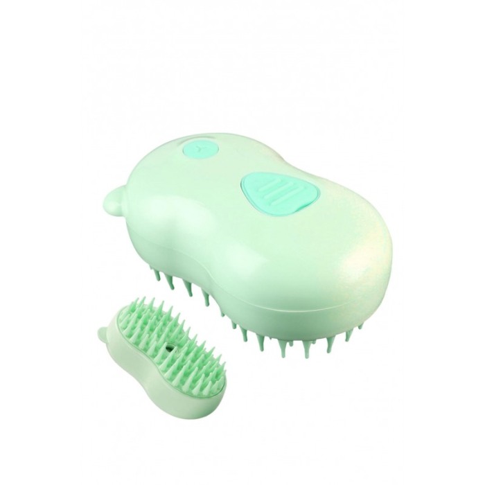 Perie cu abur 3 in1 FluffEase Doty® pentru animalele de companie, USB, curata, indeparteaza eficient parul si maseaza, verde [6]