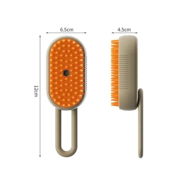 Perie cu abur 3 in1 FurSteam Doty® pentru animalele de companie, USB inclus, curata, indeparteaza eficient parul si maseaza, bej [8]