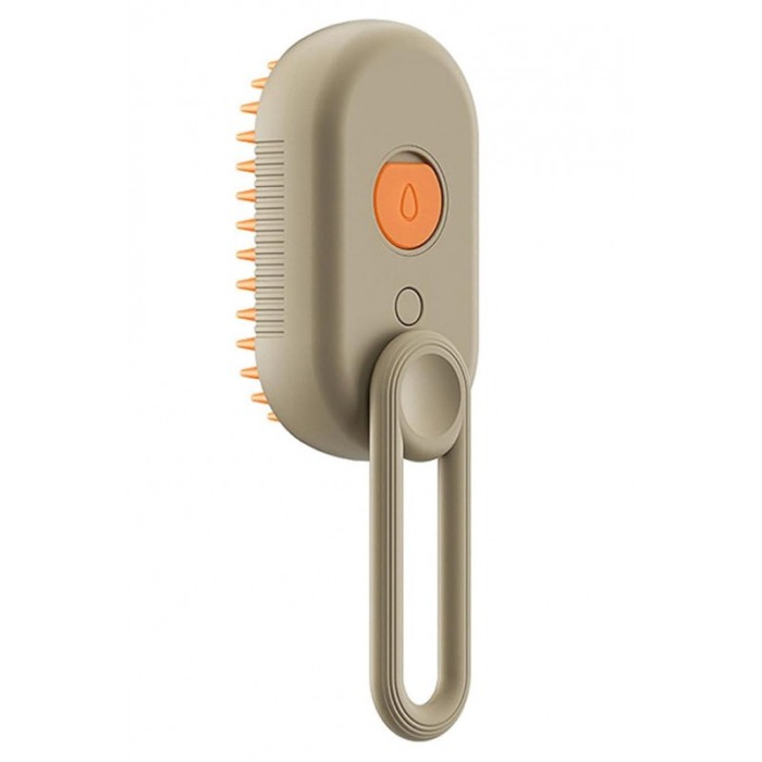 Perie cu abur 3 in1 FurSteam Doty® pentru animalele de companie, USB inclus, curata, indeparteaza eficient parul si maseaza, bej [4]