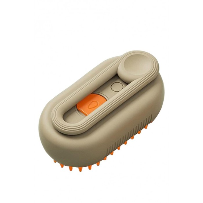 Perie cu abur 3 in1 FurSteam Doty® pentru animalele de companie, USB inclus, curata, indeparteaza eficient parul si maseaza, bej [5]