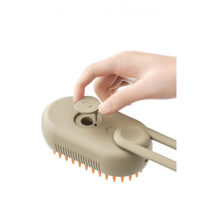 Perie cu abur 3 in1 FurSteam Doty® pentru animalele de companie, USB inclus, curata, indeparteaza eficient parul si maseaza, bej [6]