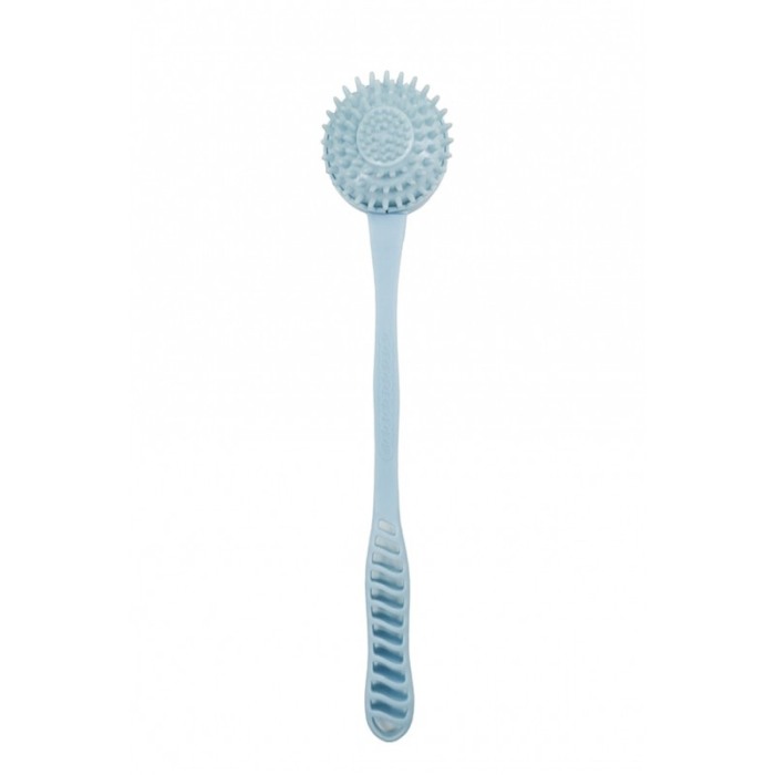 Perie de baie din silicon WashyHand Doty®, cu maner, 2 capete, deisgn ergonimic, baby blue, 37 cm [1]