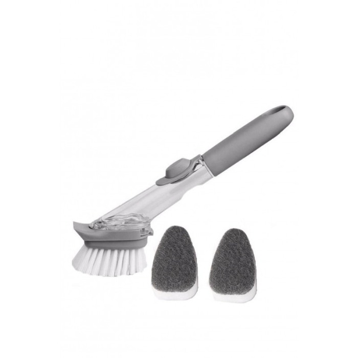 Perie de curatare Kitchen'sHelp 2 in 1 , cu dispenser pentru detergent , perie si 2 bureti inclusi,maner din silicon antiderapan [3]