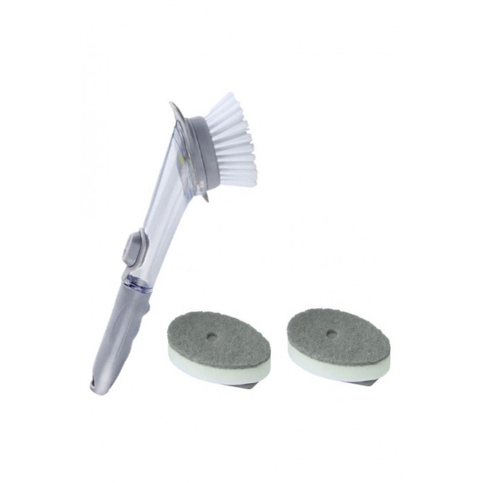 Perie de curatare Kitchen'sHelp 2 in 1 , cu dispenser pentru detergent , perie si 2 bureti inclusi,maner din silicon antiderapan [8]