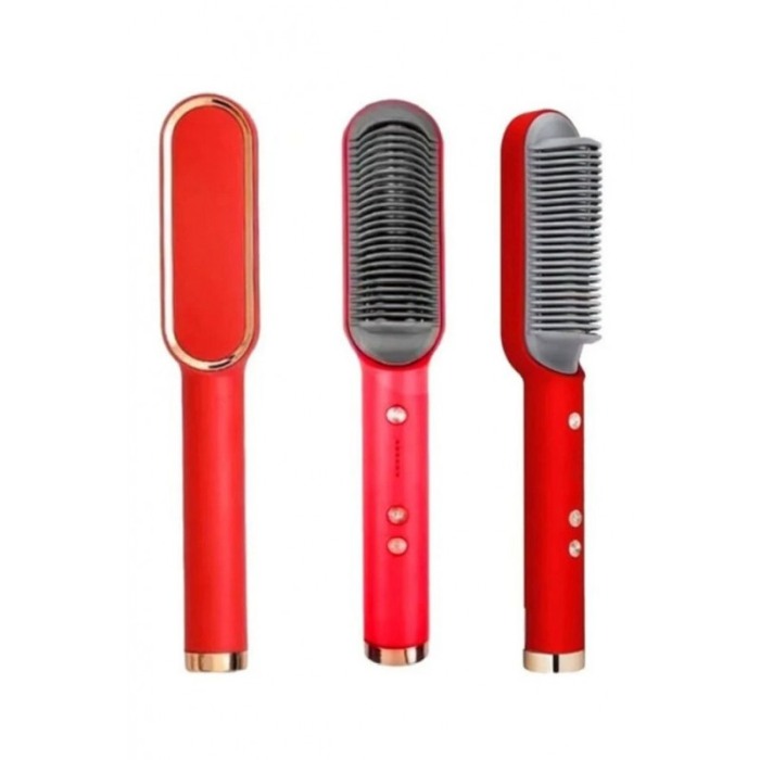 Perie de indreptat parul FineHair, control temperatura in 5 trepte, usor de utilizat, cablu de 140 cm, rosu, Doty®️ [6]