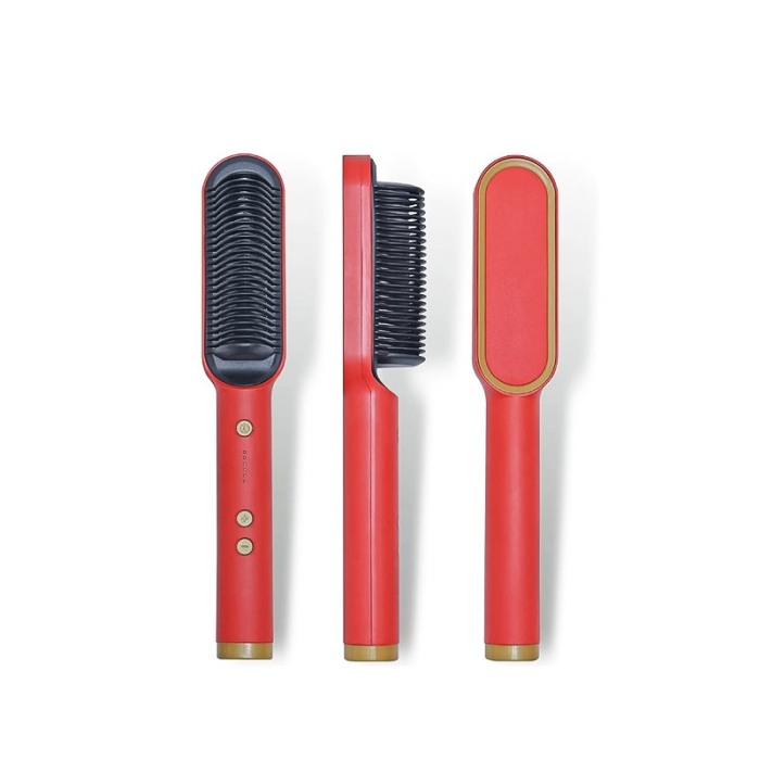 Perie de indreptat parul FineHair, control temperatura in 5 trepte, usor de utilizat, cablu de 140 cm, rosu, Doty®️ [8]