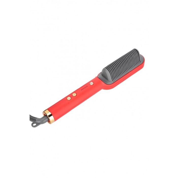 Perie de indreptat parul FineHair, control temperatura in 5 trepte, usor de utilizat, cablu de 140 cm, rosu, Doty®️ [2]