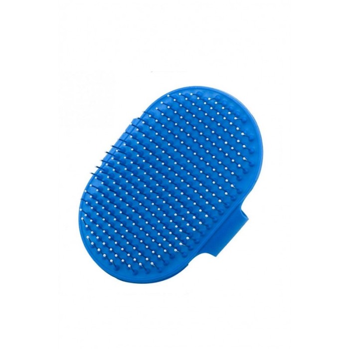 Perie din silicon tip manusa pentru animalele de companie, suport de prindere pentru mana, usoara si practica, albastru, doty [1]