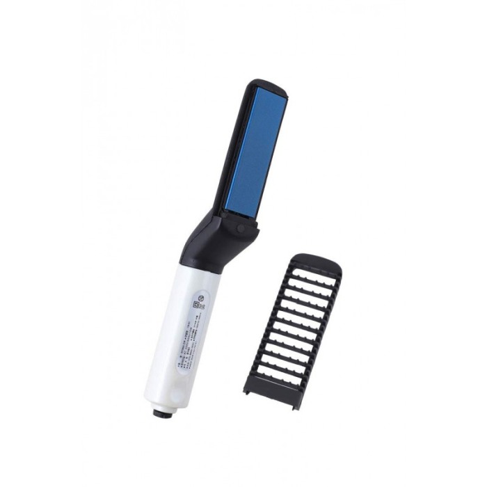 Perie electrica pentru barbati, indreapta parul si barba,incalzire rapida, usor de utilizat,maner simplu si ergonomic, alb/negru [5]