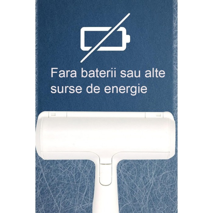 Perie HandBrush Doty.ro®, pentru curatarea parului de animale de pe suprafete, reutilizabila, 19.5x19 cm, alb [7]