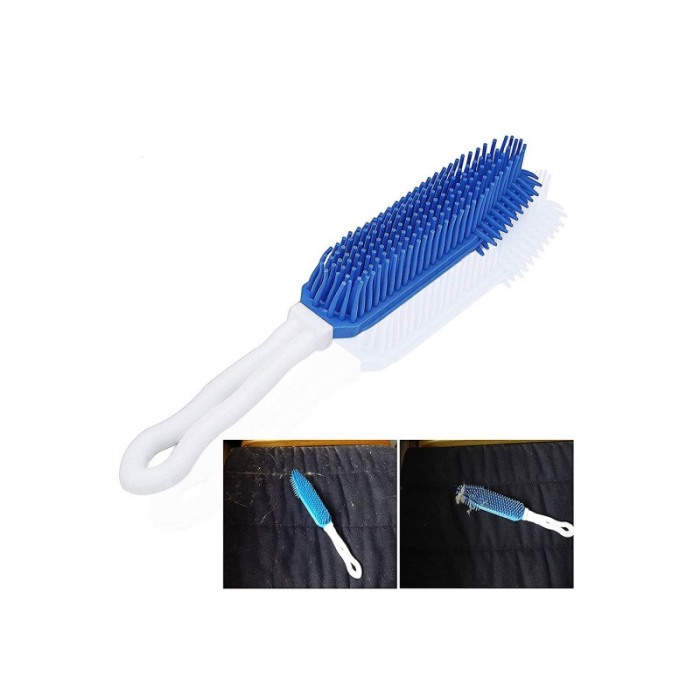 Perie multifunctional Multi Hair Remover, din silicon, pentru animale si suprafete, 26 cm, albastru, [2]