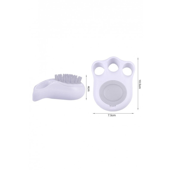 Perie pentru animale 2in1 PetSpa Doty®, pentru baie/periaj uscat, din silicon, recipient pentru sampon, gri [4]