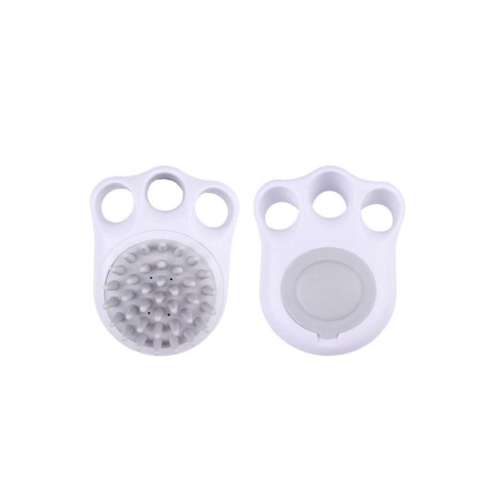 Perie pentru animale 2in1 PetSpa Doty®, pentru baie/periaj uscat, din silicon, recipient pentru sampon, gri [6]