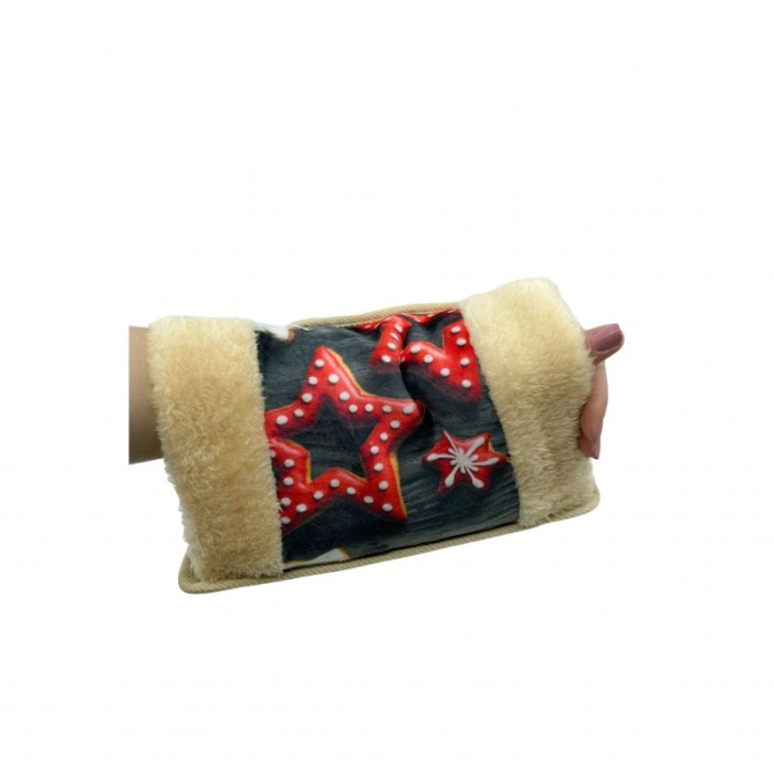 Perna cu incalzire electrica AquaTherapy, pentru tratarea durerilor locale, model cu turta dulce, crem, 18x25 cm [2]