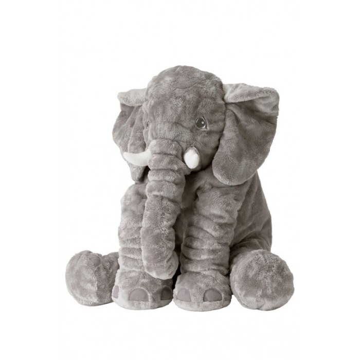 Perna de plus 2 in 1 pentru bebelusi Baby Elephant, materiale moale, 60x20x40 cm, forma elefant, gri [8]