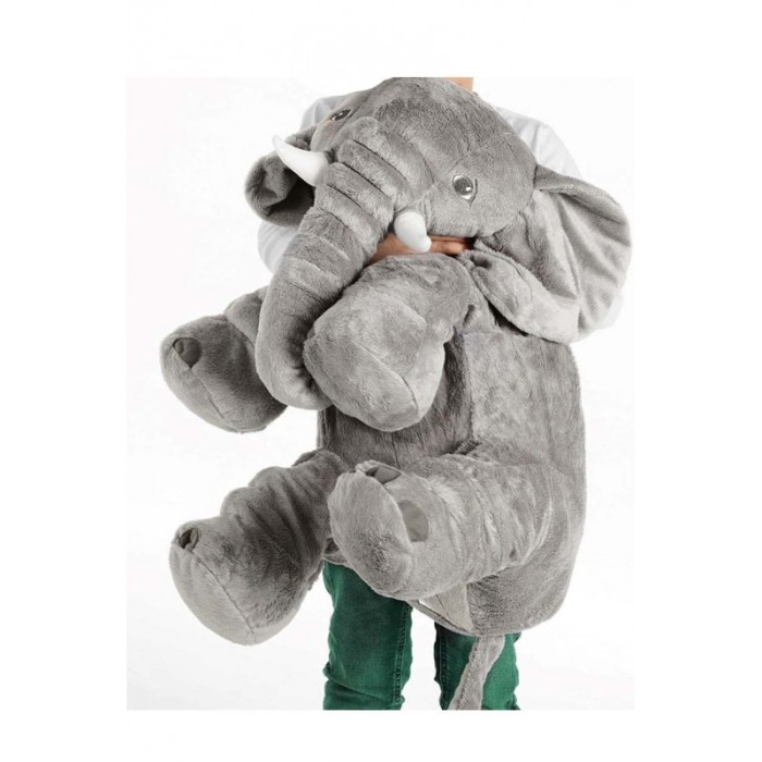Perna de plus 2 in 1 pentru bebelusi Baby Elephant, materiale moale, 60x20x40 cm, forma elefant, gri [2]